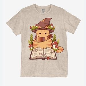 Mushroom Wizard Cat Shirt Tee Shirt Hot Topic New L Tags
